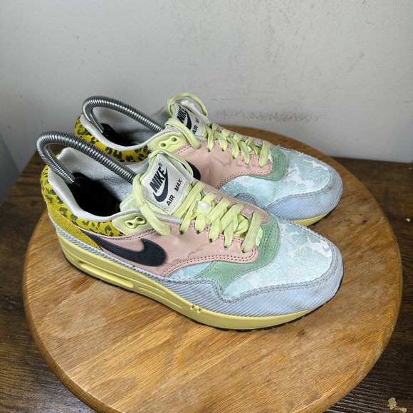 Nike Shoes - Nike Air Max 1 87 Safari Great Indoors Blue Pink Leopard FJ4605-441 Womens 7.5